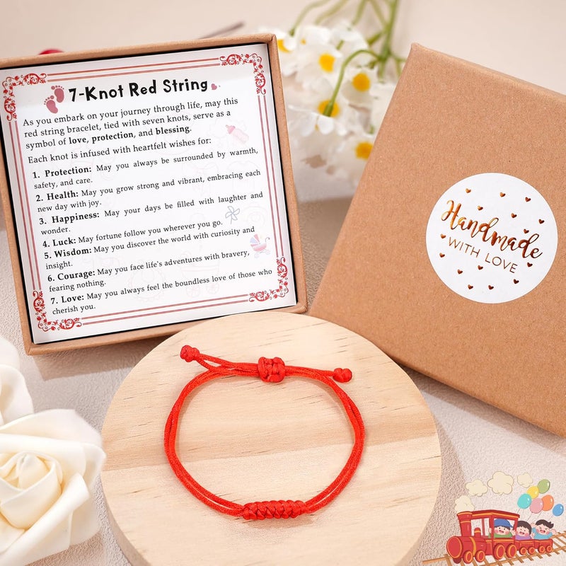 DAYANEY Red Bracelet for Women, Red String Bracelet for Protection as Valentine Gifts for Kids, Matching Jewelry for Couple, Christian Mens Good Luck Gifts Kabbalah Baby Braclets for Infant Girl - Image 4